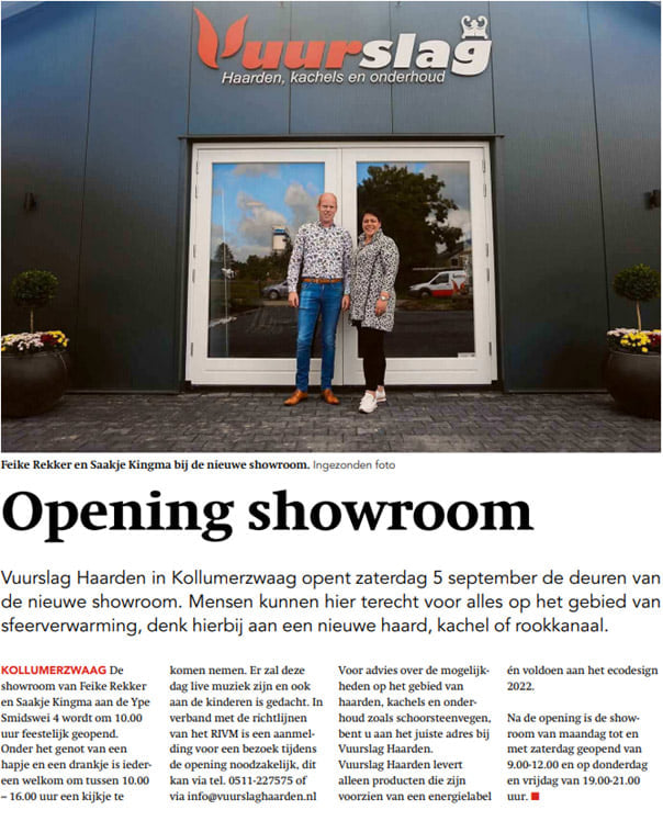 Opening showroom Vuurslag